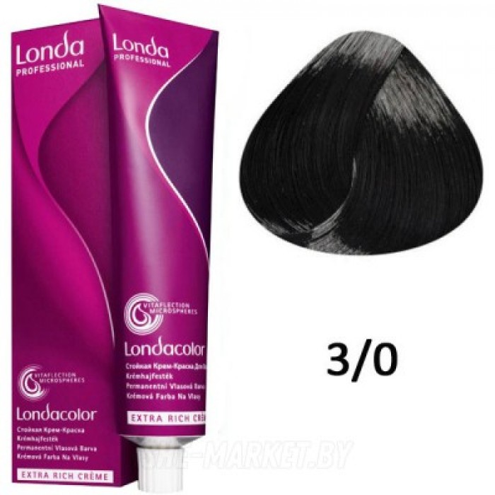 3/0 Londakolor стойкая крем-краска для волос со специальными микросферами 60мл